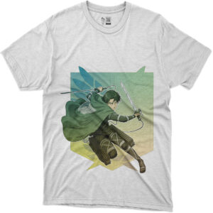 camiseta anime SNK levi ackerman colors