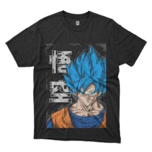 camiseta goku manga blue