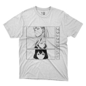 camiseta black clover noelle, mimosa, secre