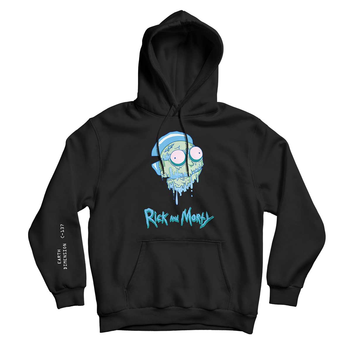 Sudadera negra rick y fashion morty