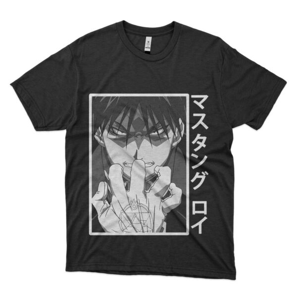 camiseta fullmetal alchemist roy mustang