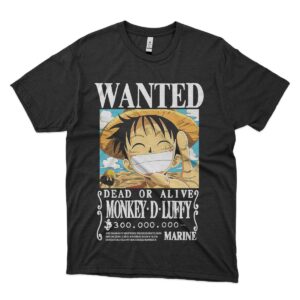 camiseta luffy wanted ecuador