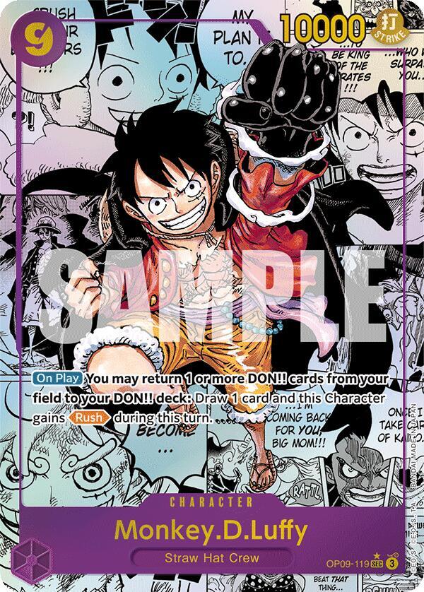 carta mas rara luffy op
