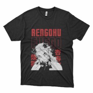camiseta de rengoku pilar llama