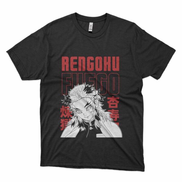 camiseta de rengoku pilar llama
