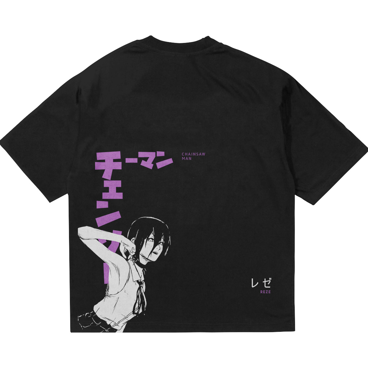 camiseta oversize chainsaw man reze