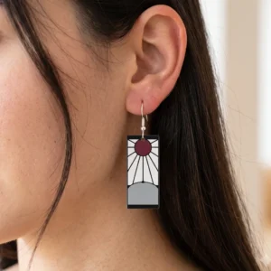 Aretes Hanafuda de Tanjiro Kamado - Demon Slayer