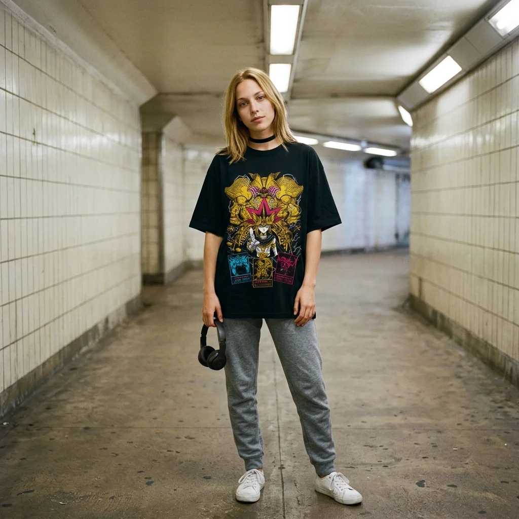 camiseta oversize de yugioh
